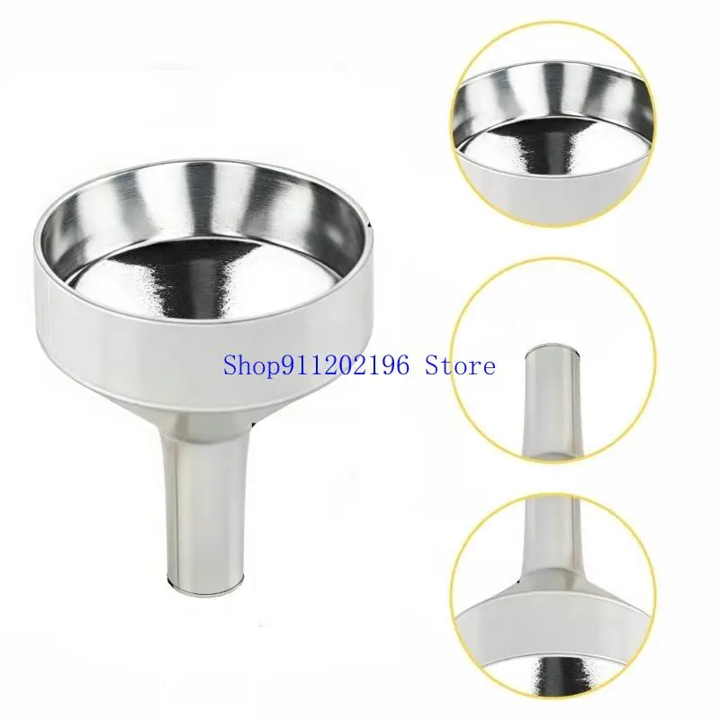 P82A 3 Pcs Funnel Small Funnel Metal Funnel Liquid Transfer Funnel for Home