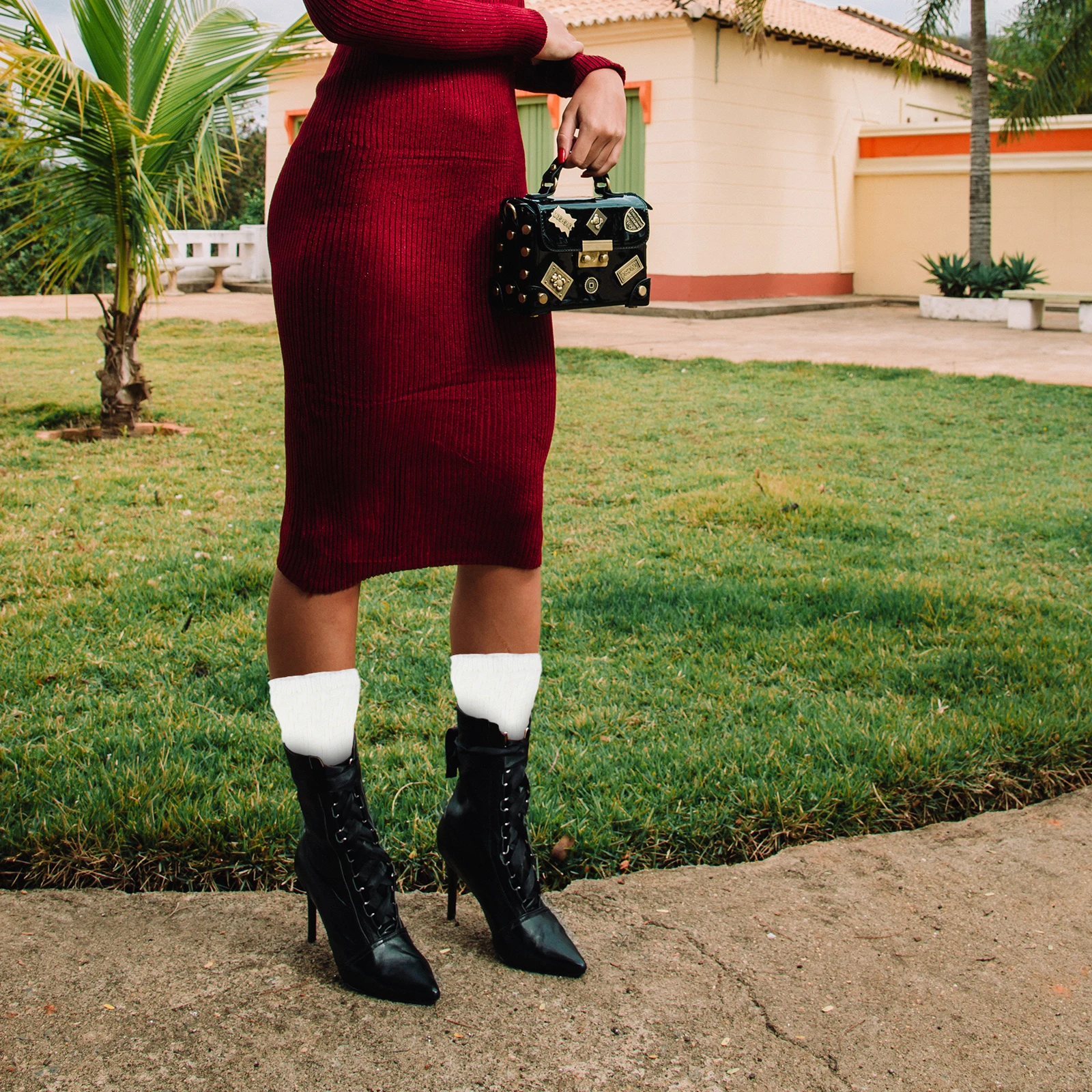 

1 Pair Knitting Knee Sleeve Soft Breathable Quick-Dry Warm Protective Leg Support For Outdoor Fitness Winter Use Knee Wraps