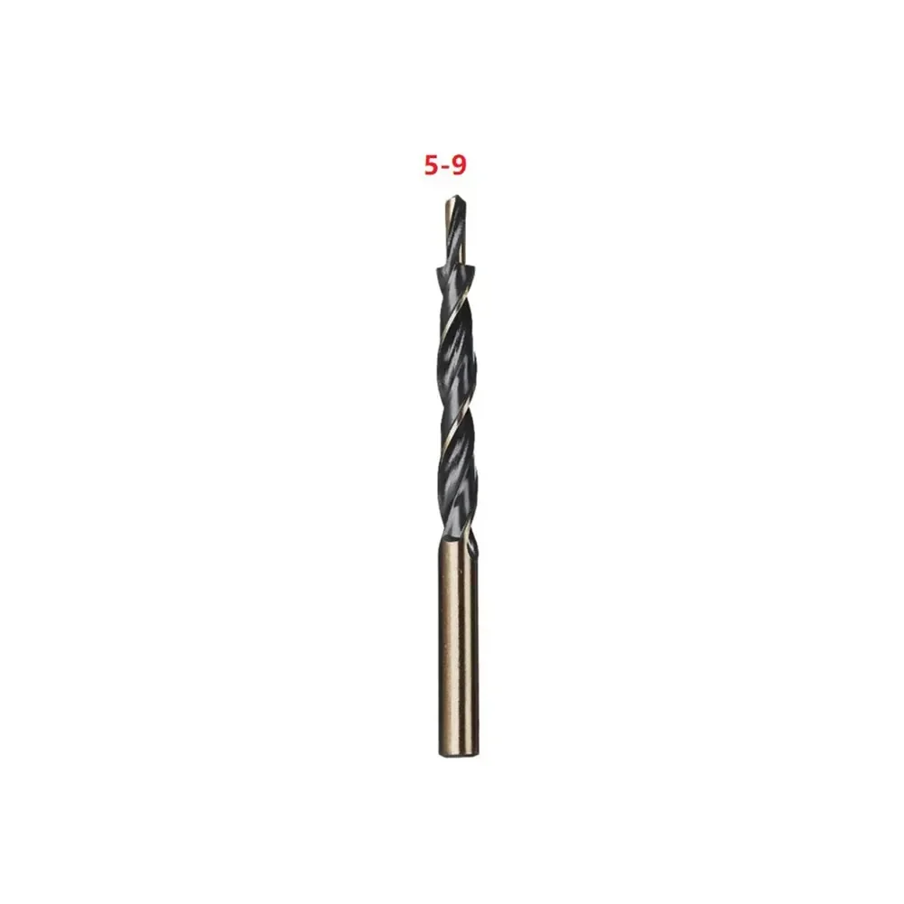 1pc 5-9/5-10/6-10/8-12mm HSS Step Drill Bit Woodworking Manual Pocket Hole Drill High Speed Steel Drill Bit For Wood Drilling