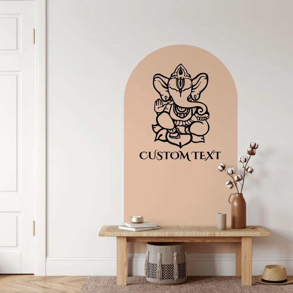 1PC Romantic Ganesha Personalized Text Vinyl Decals Wall Stickers For Bedroom Decor Vinyl Decals