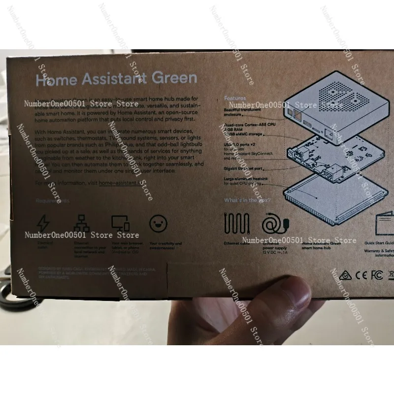 Home Assistant Green Smart Hub Compatible with  HomeKit Zigbee Gateway 32G SD Card Kit Stable Plug and Play