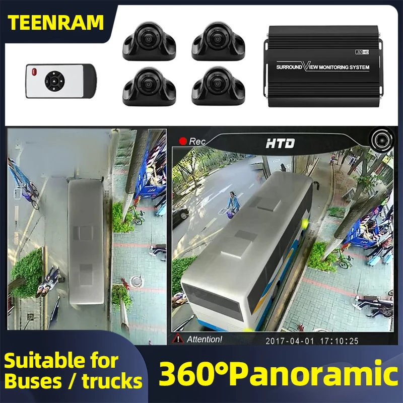 Teenram Bus Truck 1080P Around View System Panoramic Seamless 360 Seamless Surr…
