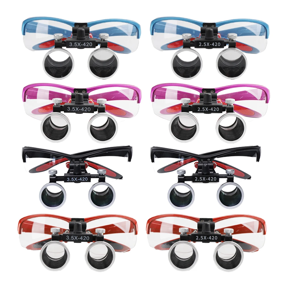 

2.5x/3.5x Dental Loupes Ergonomic Goggles Lab Medical Binocular 320-420mm Magnifier Dental Surgery Optical lens magnifying