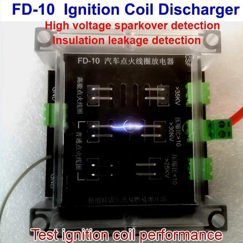 1 PCS FD-10 Ignition Arrester Flashover Performance Tester Black Plastic Leakage Detection Flashover High Voltage Tester