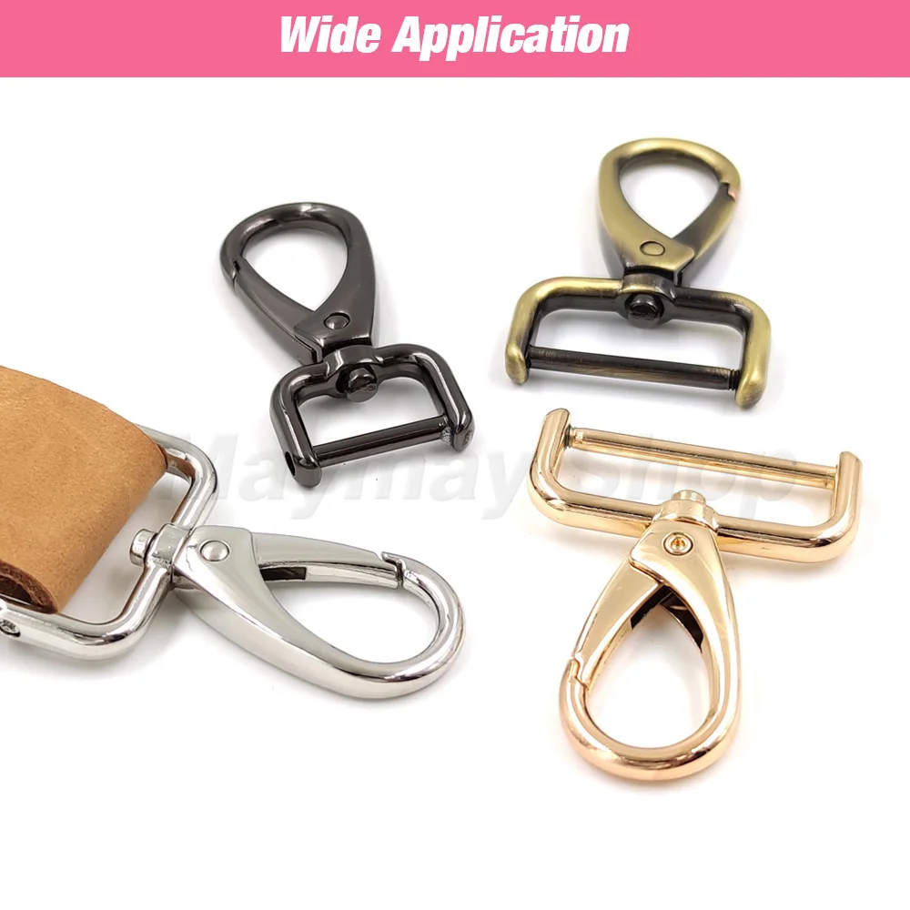 16/20/26/32/38mm Metal Detachable Clips Buckles Snap Hook Trigger Hooks For Leathercraft Strap Belt Keychain Webbing Pet Leash