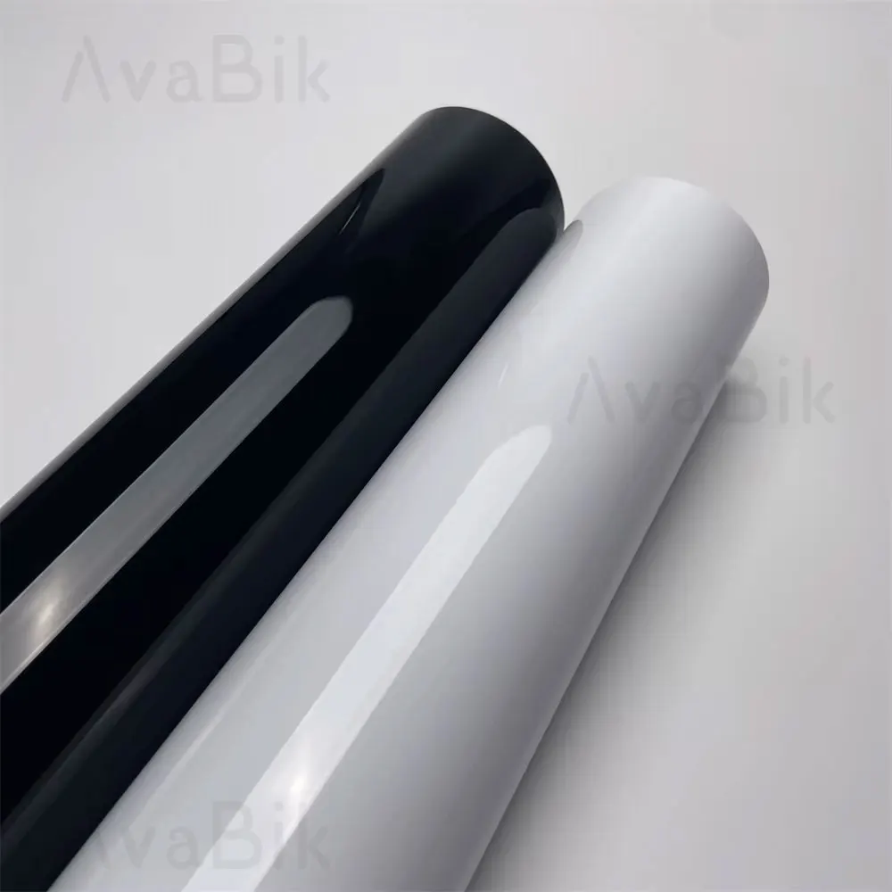 

Auto Sticker Super Glossy Piano Black White Car Vinyl Wrap Film PET Air Bubble Free Vehicle Interior Decoration Accessories