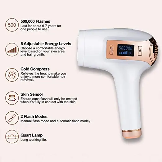 Mlay T5 Painless 500000 Flashes Ice Cool Mini Ipl Laser Permanent Hair Removal Machine For Household