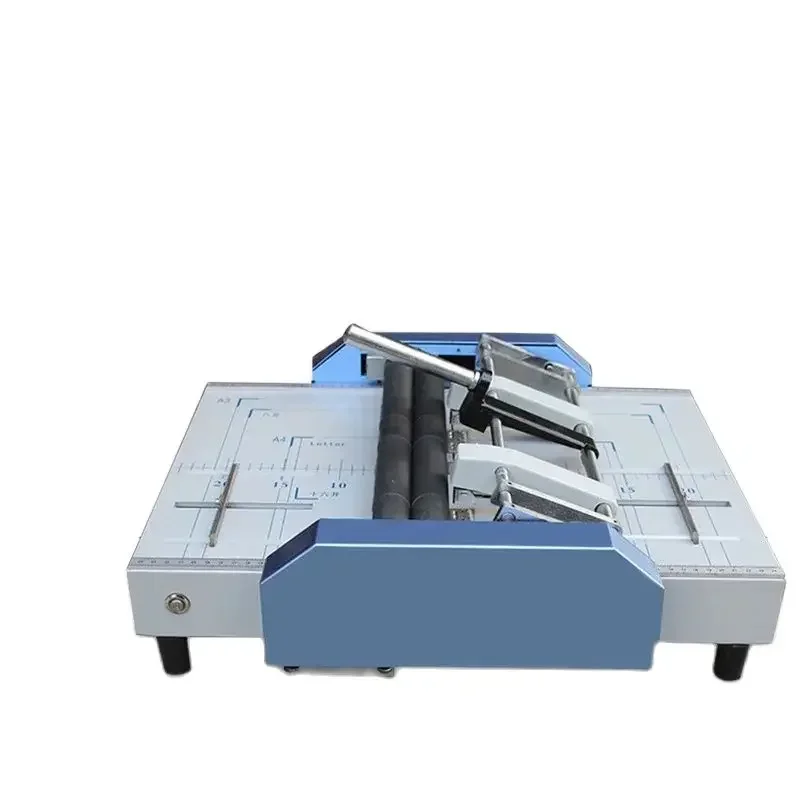 Manual A3 Paper Booklet Saddle Stapler Pamphlet Broshure Binding & Folding Machine 220V