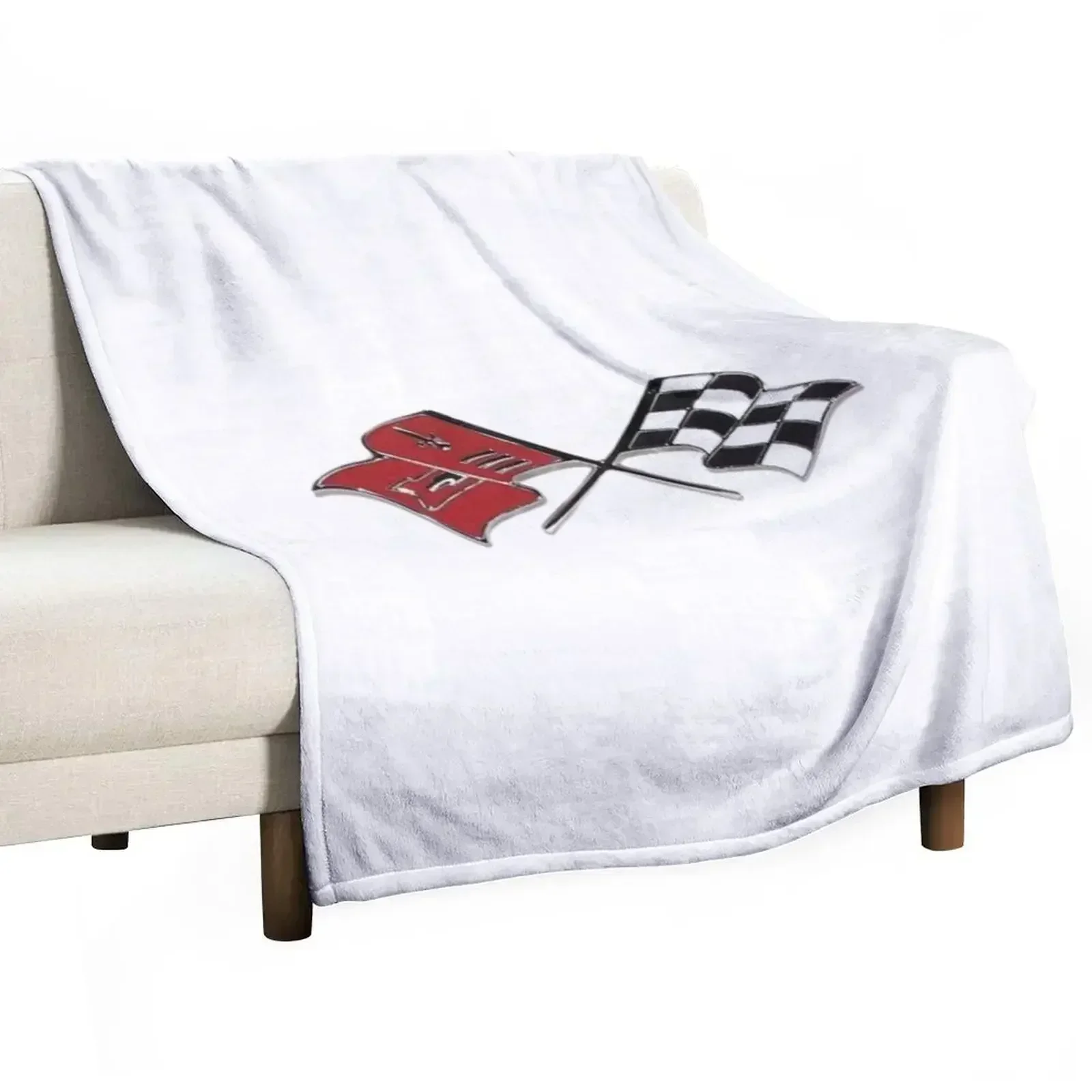 Racing flags fun t-shirt Throw Blanket Quilt Thermal Bed linens Soft Plush Plaid Furry Soft Plaid Blankets