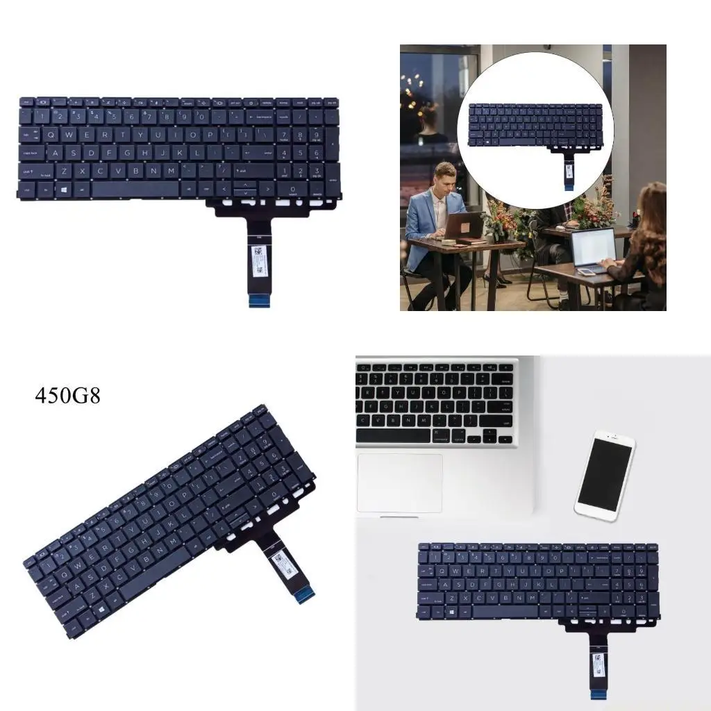 

450 455 Black English Laptop Keyboard US Layout No Point