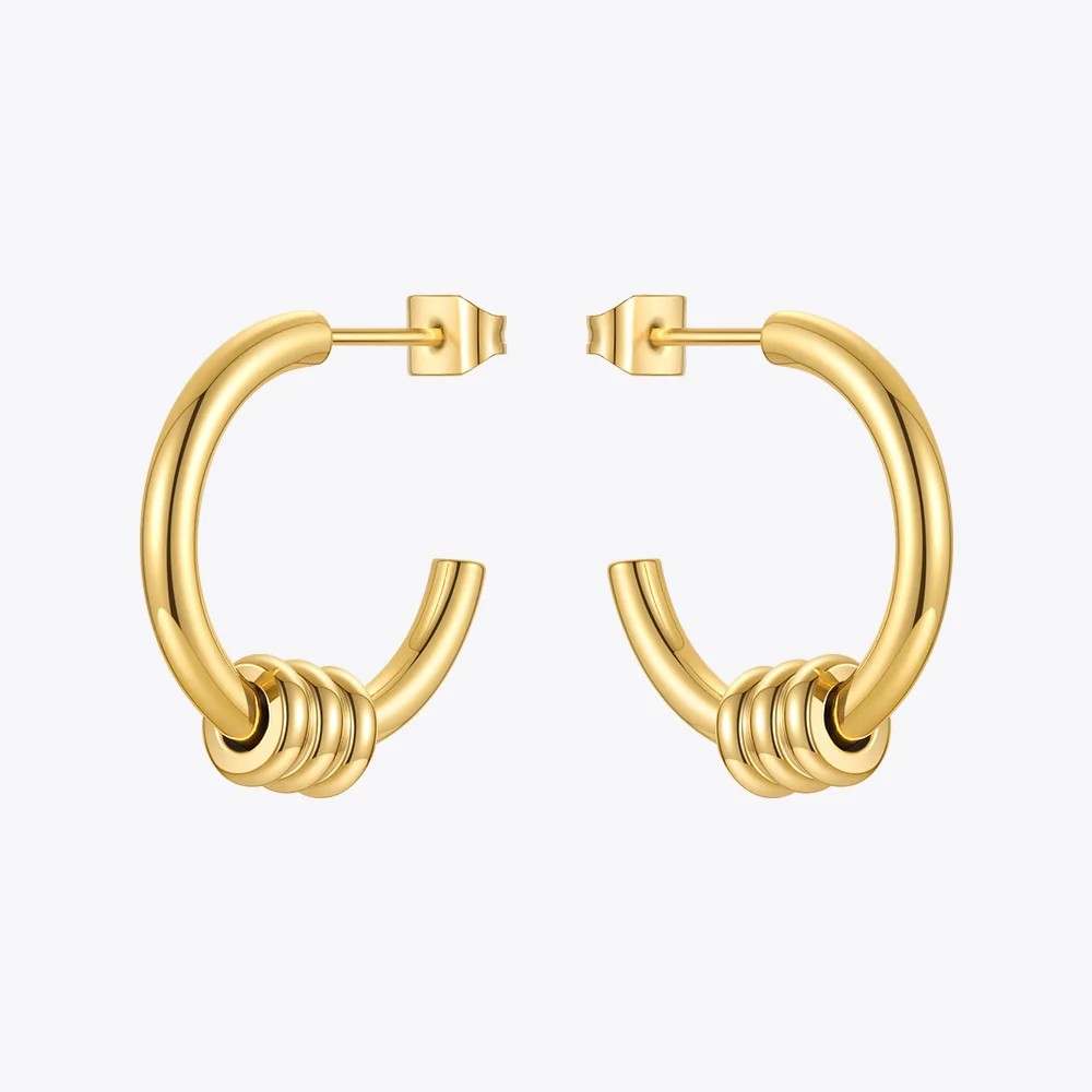 

Женские серьги-гвоздики из нержавеющей стали, золотого цвета