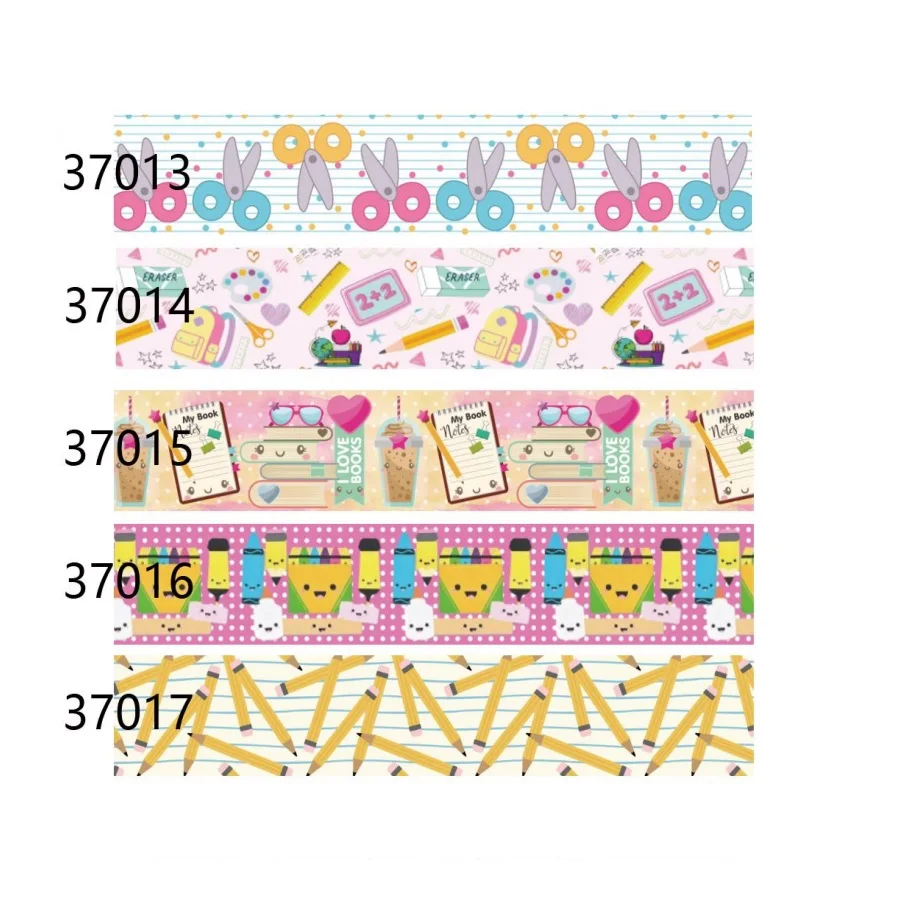 Printed Back to School Grosgrain Ribbon 10Yards for Hairbows Gift Packaging DIY Decoration Crafts Materials