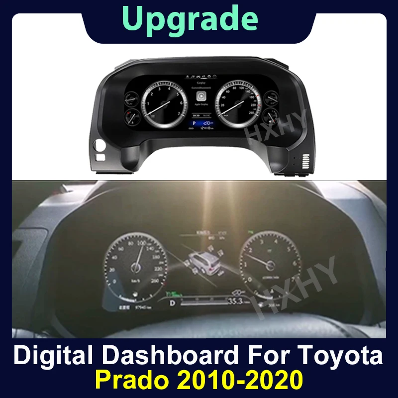 

2024 Latest Original Car Digital Cluster Instrument for Toyota Prado 2010-2020 LCD Speed Meter Dashboard