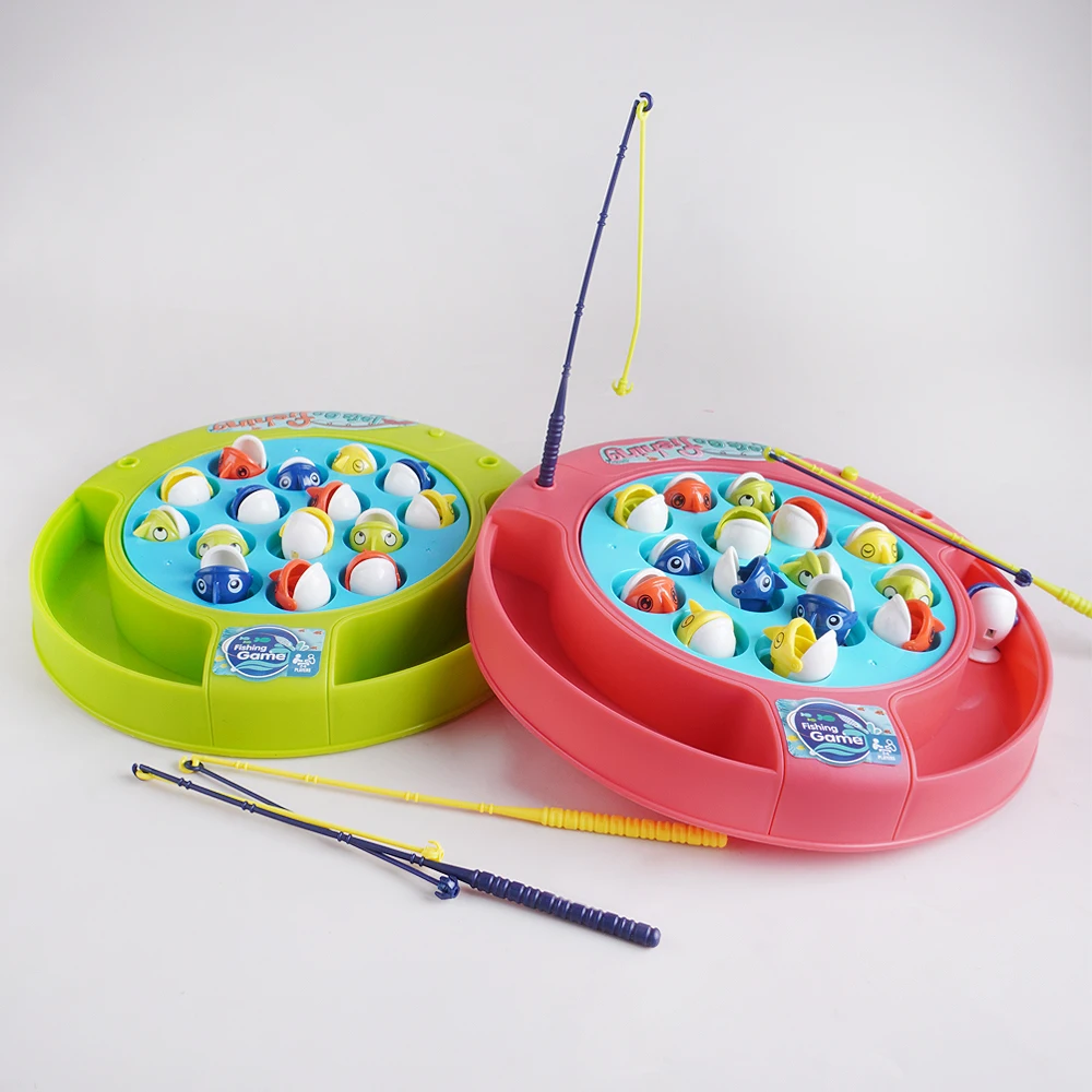 Giocattoli da pesca per bambini Gancio rotante elettrico con musica Puzzle magnetico Intelligenza Ragazzo Ragazza Regalo di compleanno Regalo di Pasqua di Natale