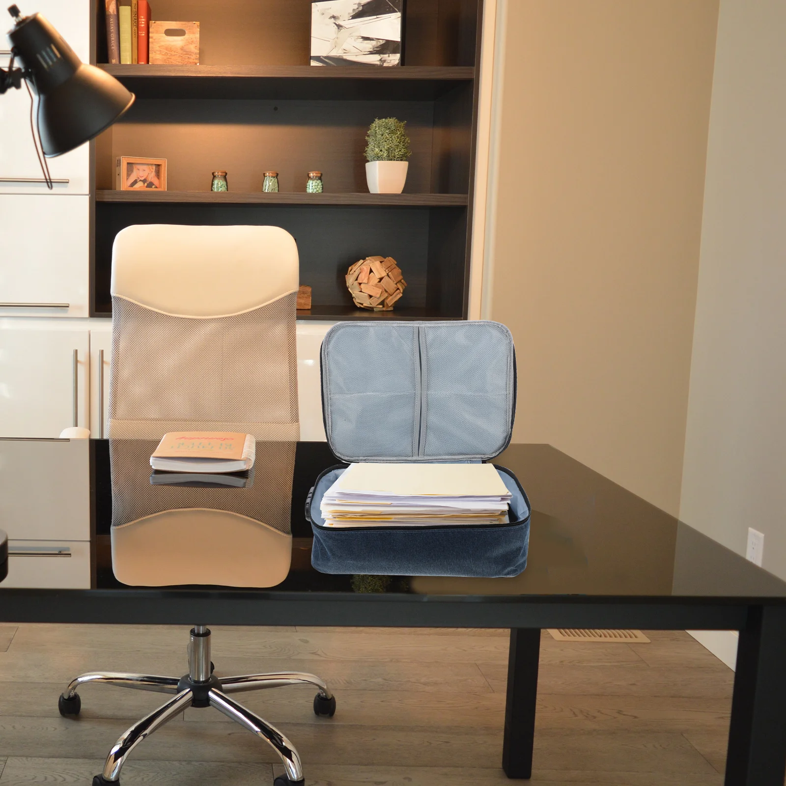 

Document Storage Bag Multi Layer Id Organizer Lockable Safe Box for Travel Important Documents File Organizer Paperwork Holder