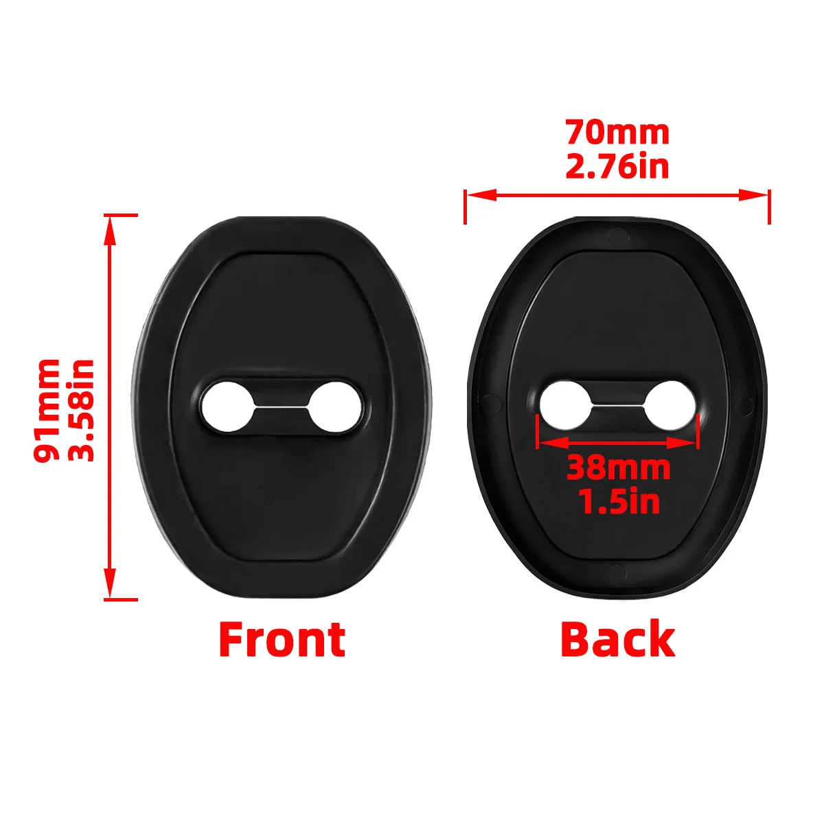 PINMOAP Silicone Car Door Lock Protective Cover Thickened Anti Collision Adhesive Car Door Lock Buffer Shock Absorber Cover