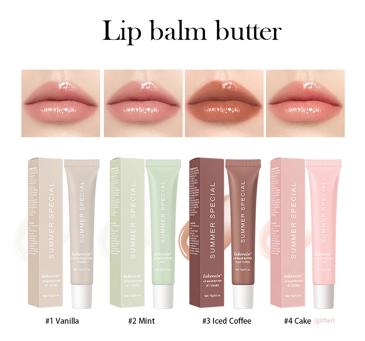 Nawilżający balsam do ust 4 sztuki/zestaw Nawilżający balsam do ust Plumping Lip Oil Lip Stick Glossy Lip Glaze Stick Plumping Lip Cosm