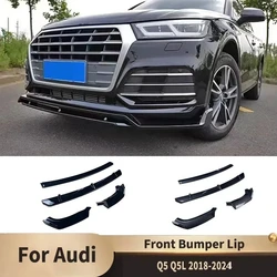 For Audi Q5 Q5L 2019 2020-2024 Front Bumper Splitter Lip Spoiler Shovel Skirt Board Body Kit Tuning Front Lip Auto Accessories