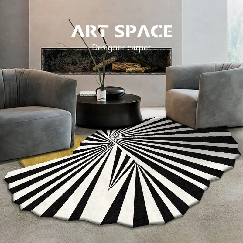 Nordic Style Carpets for Living Room Art Design Plush Carpet Irregular Bedroom Decor Rug Home Fluffy Soft Thickened Floor Mat