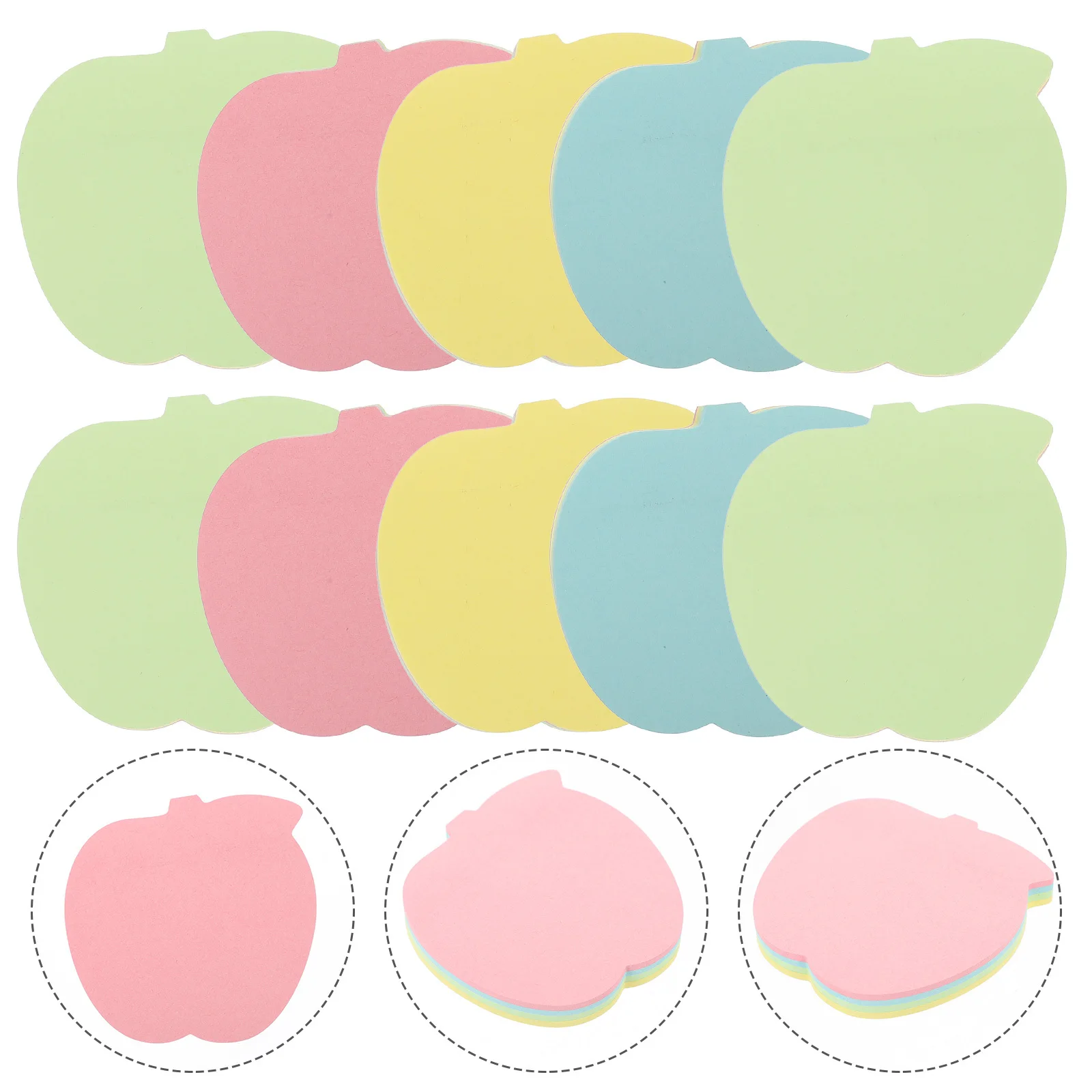 10Sets Adorable Note Stickers Tearable Memo Pads Strong Self-Adhesive Long Lasting School Office Household Memo Pads