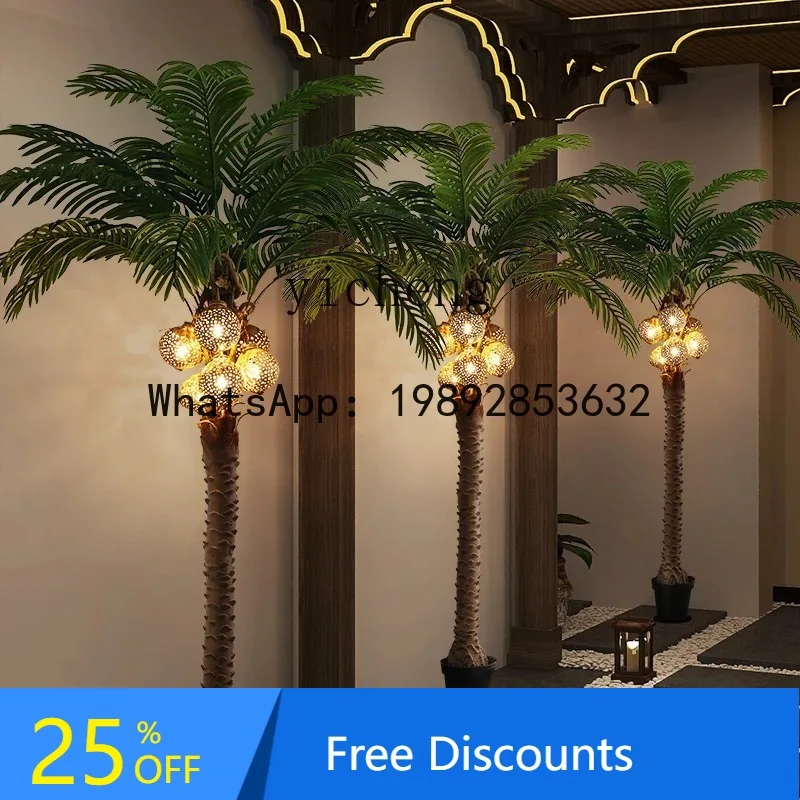 

Имитация посадки кокосовой пальмы, большое искусственное растение в горшках, украшение для помещения, имитация зеленого растения, украшение бонсай