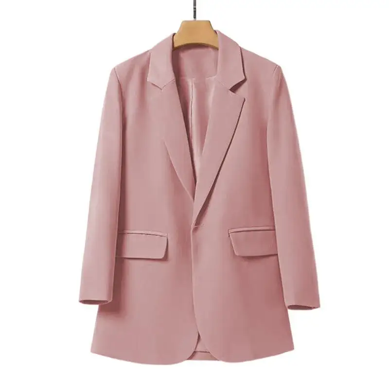 

Женский пиджак 2026: Новинка весенне-осеннего сезона в корейском стиле, с оригинальным дизайном, черный, с разрезом, модный топ-жакет для женщин