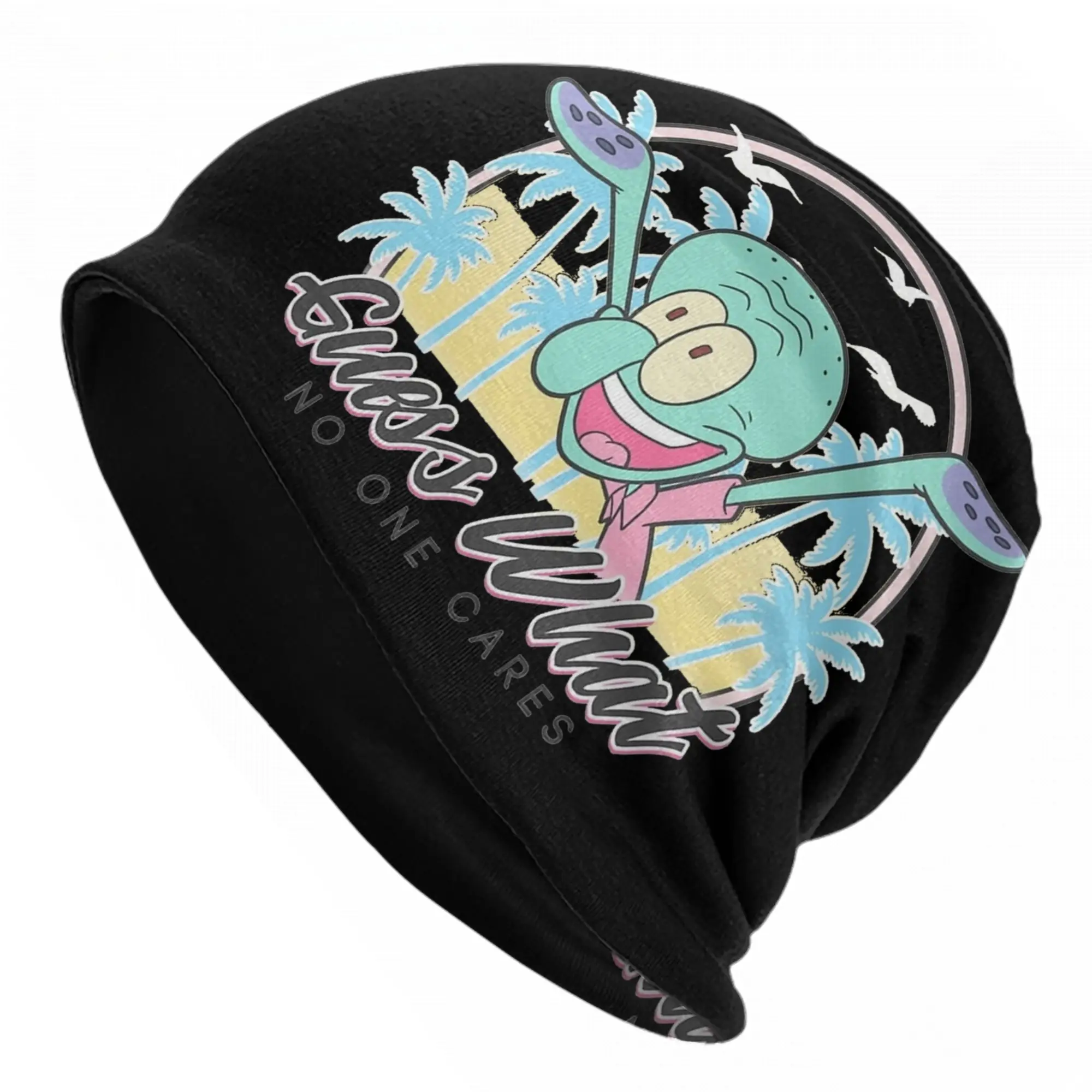 Spongebobed Cap  Goth Adult Ski Skullies Beanies Hat Spring Warm Dual-use Bonnet Knit Hat