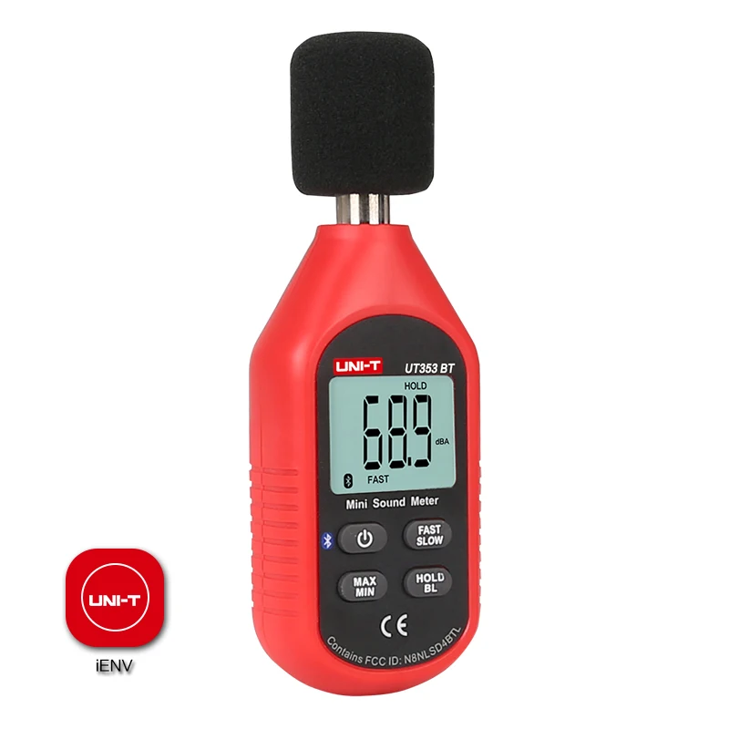 UNI-T UT353 UT353BT Sound Level Bluetooth Meter Digital Noise Measuring Tester 30-130dB Professional Decibel Monitor dB Detector