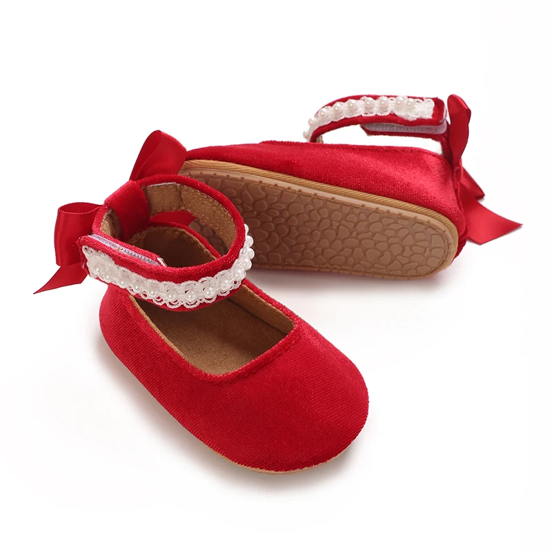 Mary Jane Flats für Kleinkinder, Mädchen, mit Schleife, rutschfeste, weiche Sohle, Prinzessinnen-Laufschuhe für Kleinkinder, Sneaker, Hochzeitskleid, Tanzschuhe – Detail 36