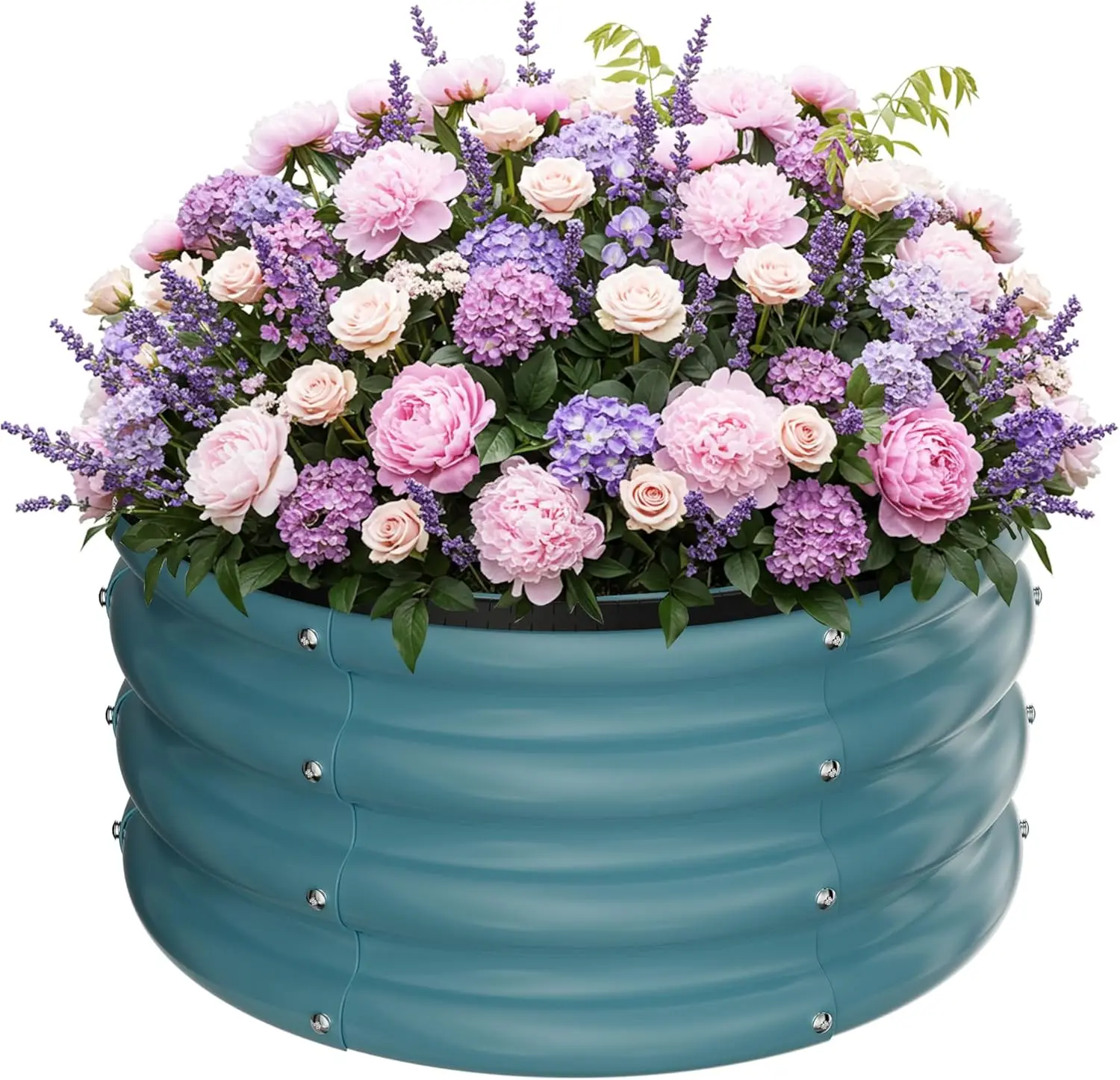 

Galvanized Metal Raised Garden Bed Planter Box 1 Pack for Plants, Vegetables