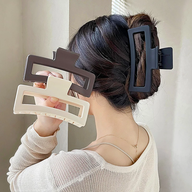 Fashion Hair Clip 8cm Pearlescent Gradient Flower 13CM Oversized Square Wavy Frosted Material 7CM Flower 10CM Metal Butterfly