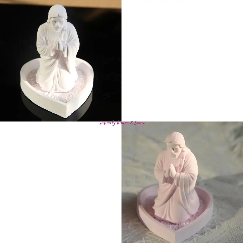 

3PCS Heart Silicone Molds Suitable for Crafting Enthusiasts Create Unique Statues Bead Holders Present Worthy Crafting