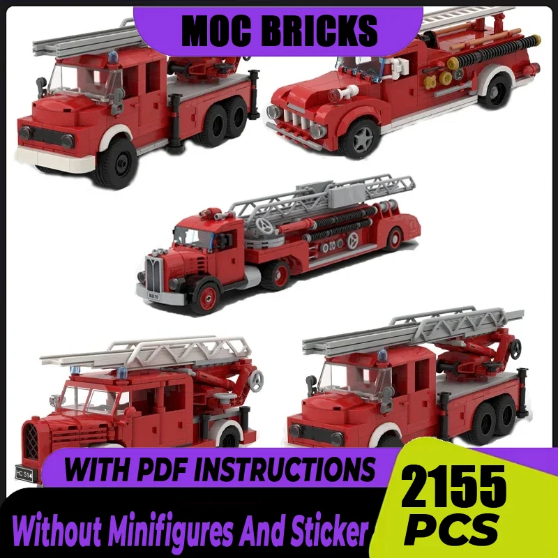 Fire Fighting Model Moc Bricks Building Urban Fire Engineering Vehicle Model Technology Gift Christmas Assembly Toy DIY Set