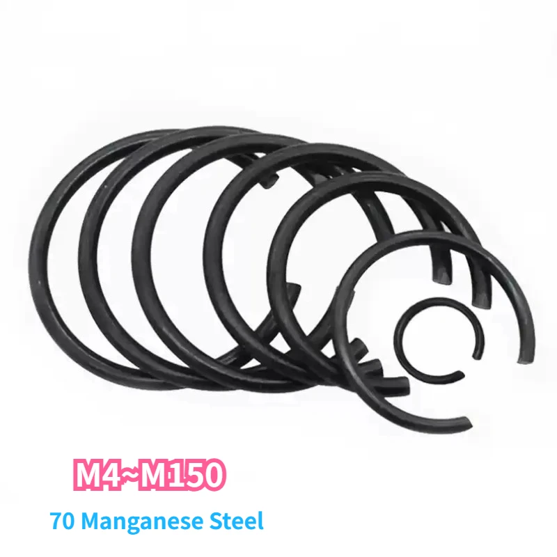 70 Manganese Steel Round Wire Snap Rings For Hole Steel Wire Ring For Hole Stop Ring Circlips Snap Ring Circlip M4-M150 GB895.1