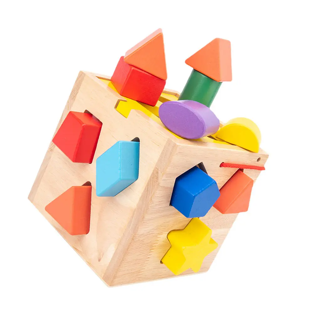 

1Set Twelve-Hole Intelligence Box Wooden Colorful Shape Matching Blocks Educational Plaything Parent-Child Interaction Geometric