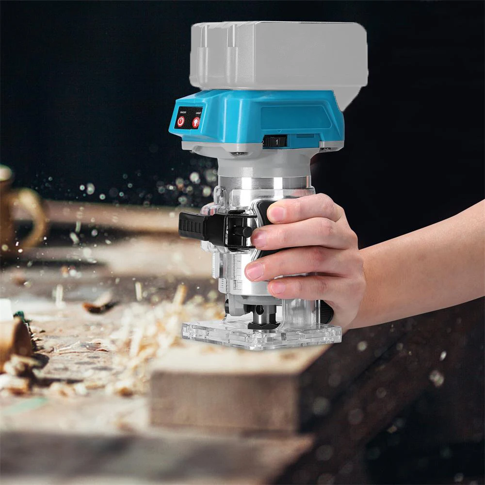 Woodworking Electric Trimmer Brushless Wood Router Wood Trimmer Machine Engraving Slotting Machine for Makita 18V Battery