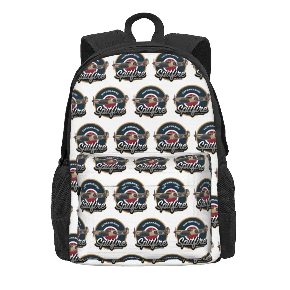 RAF Supermarine Spitfire Fighter Aircraft Plane Airplane Backpack Daypack BookBag School Bag Shoulder Bags for Men Women