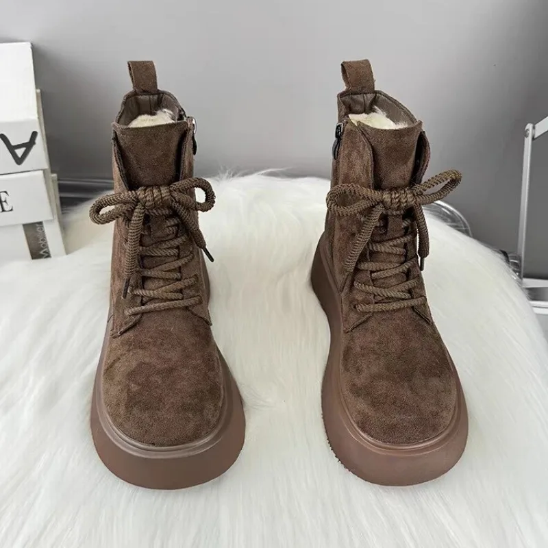 

Women's Winter New Increased Height Thickened Warm Simple Comfortable Short Boots Anti Slip Wear-resistant Women's Shoes