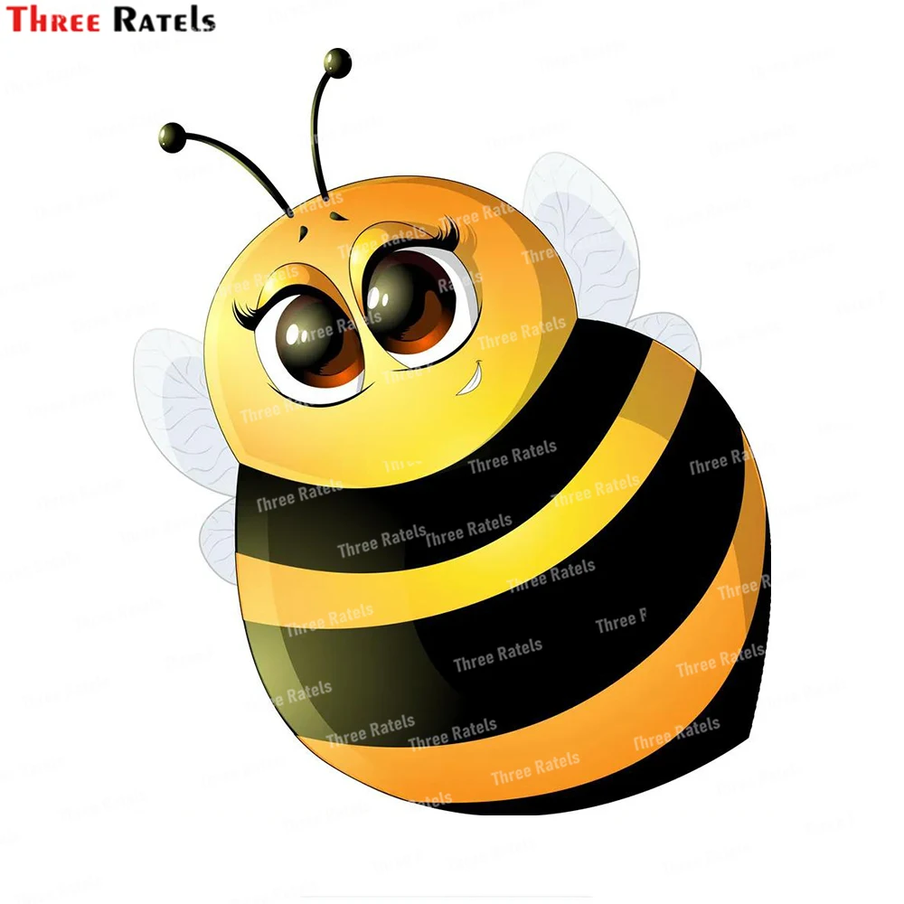 Three Ratels L13 Beautiful Cute Bee Vector  Various Sizes Personality PVC Decal Car Sticker Home Decor Wall  Decals