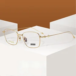 Pure Titanium Eyeglasses Business Stylish High Grade Optical Frame Business Glasses Full Rim Glasses  Long Temple  148mm