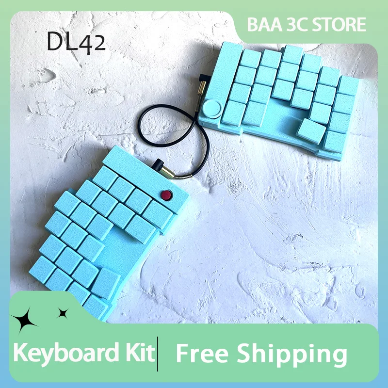

DL42 Low Profile Switch Split Keyboard 40% Mechanical Keyboard Kit Diy Mini Red Dot Keyboard Thinkpad Pointing Rod Pc Accessorie
