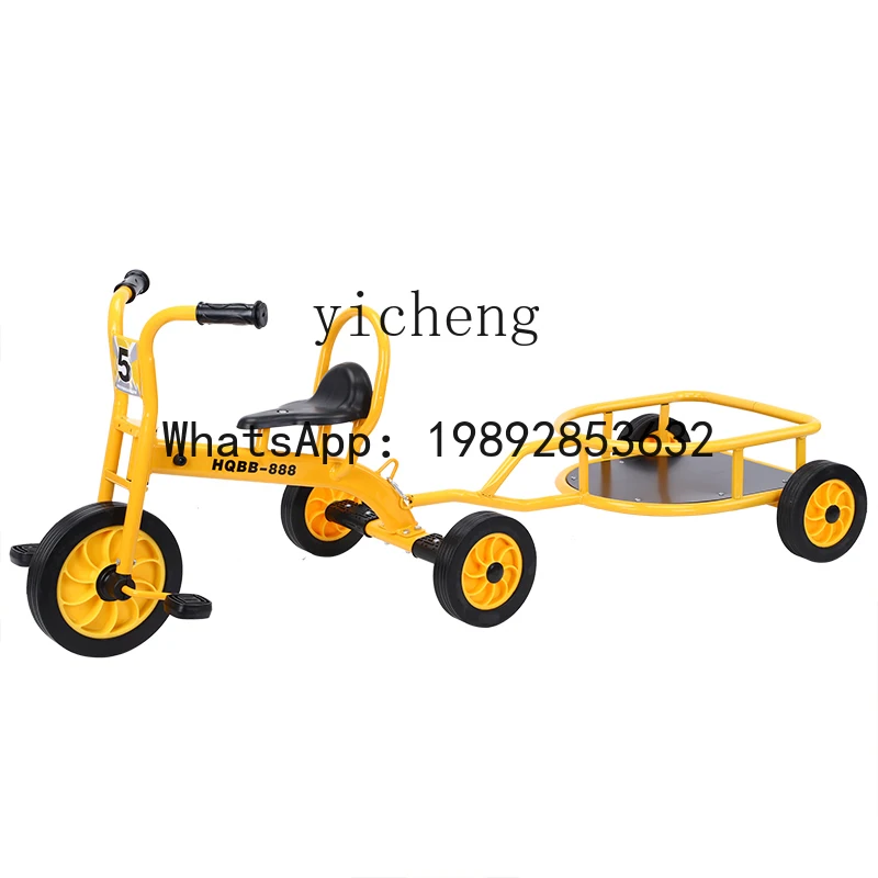دراجة ثلاثية العجلات لرياض الأطفال مع دلو يمكن أن تأخذ عربة تعليمية لمرحلة ما قبل المدرسة للأطفال #2
