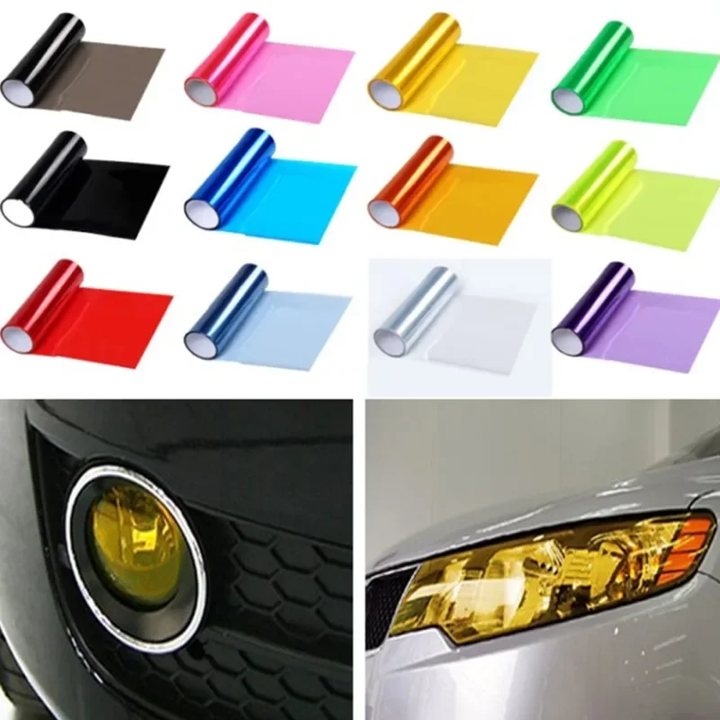 30x100cm car film, smoke headlights, tail lights, waterproof film cover, car styling sticker For Audi car