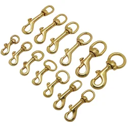 Pure Copper Dog Buckle Safety Hook Vest Large Pet Hook Large Dog Traction Hook Hardware Leather Bag Accessories 012 Brass Rings