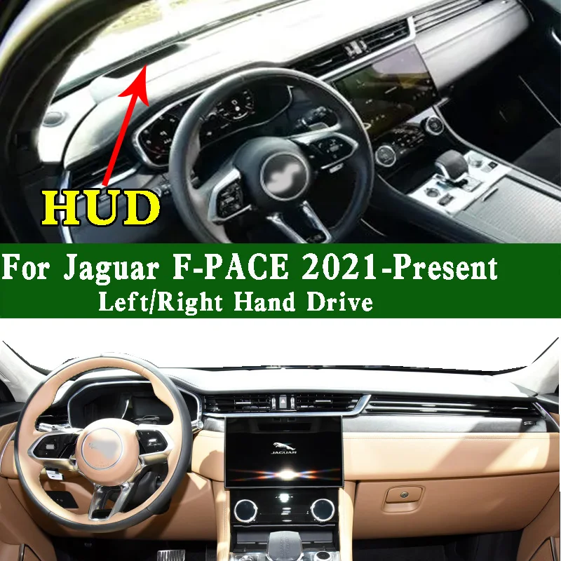 For Jaguar F-PACE P250 P340 P400 2021 2022 2023 2024 Dashmat Dashboard Cover Instrument Panel Sunscreen Protective Pad Anti-Dirt