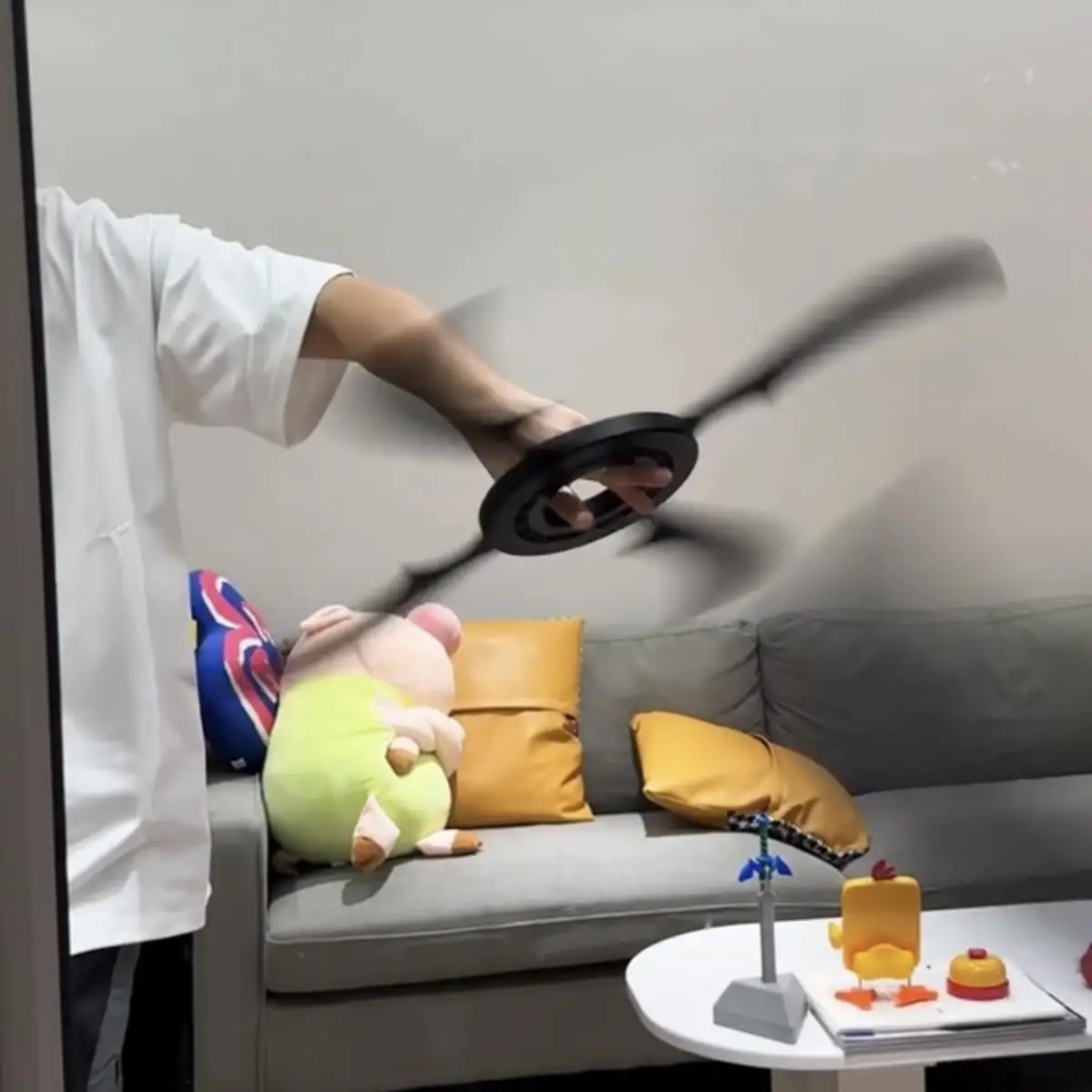 Luminous Windmill Toy Ninja Star Bla Tech Spiral 3D Printed Str Relief Cosplay Accory Rotatable Collectible Item