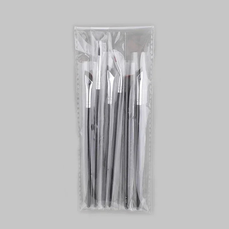 6 pinceaux pour eye-liner à angle ultra-fin – pinceaux de maquillage plats de précision pour sourcils et sous les yeux pour une application détaillée