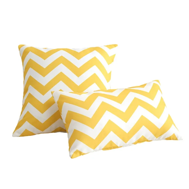 2pcs Outdoor Patio Waterproof Cushion Cover Gift Pillow Case 30x50cm 45x45cm Splash Proof Garden Chair Balcony Home Decor