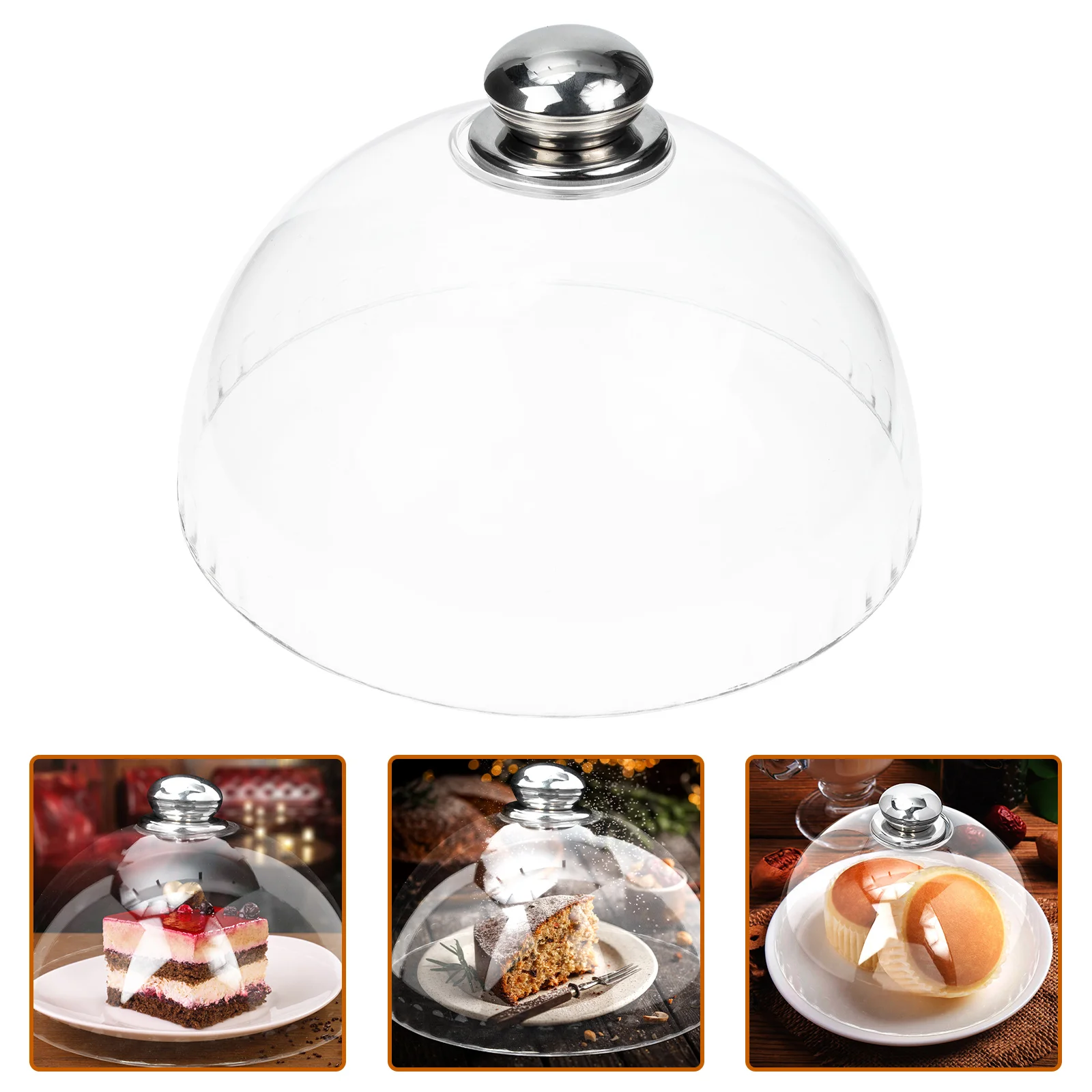

Food Cover Acrylic Round Multifunctional Food Cover Practical Kitchen Cake Lid For Snack Display Dish Plate Protector