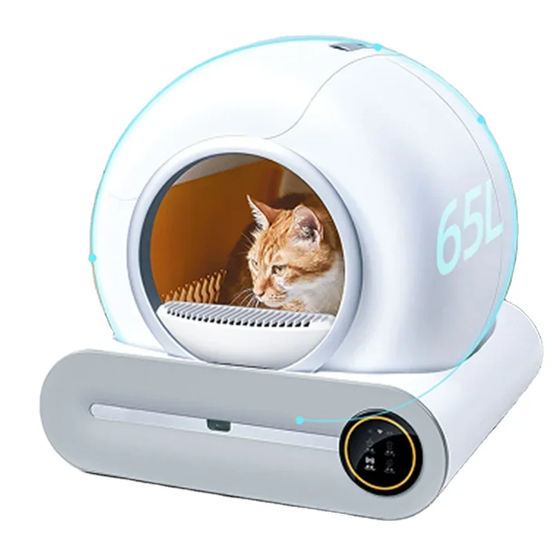 Wholesaler Lowest Price APP Control Intelligent Smart Self Cleaning Automatic Cat Toilet  For Cats Automatic Cat   Box